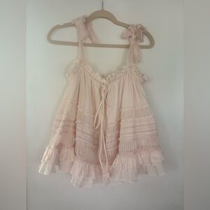 Fillyboo Light Pink Ruffled Cami XL but fits S-XL